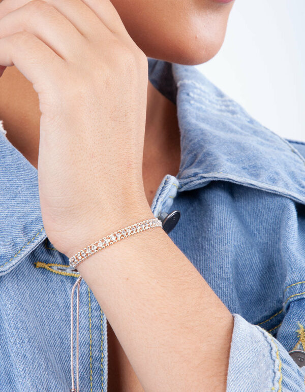 Rose Ball Toggle Tennis Bracelet