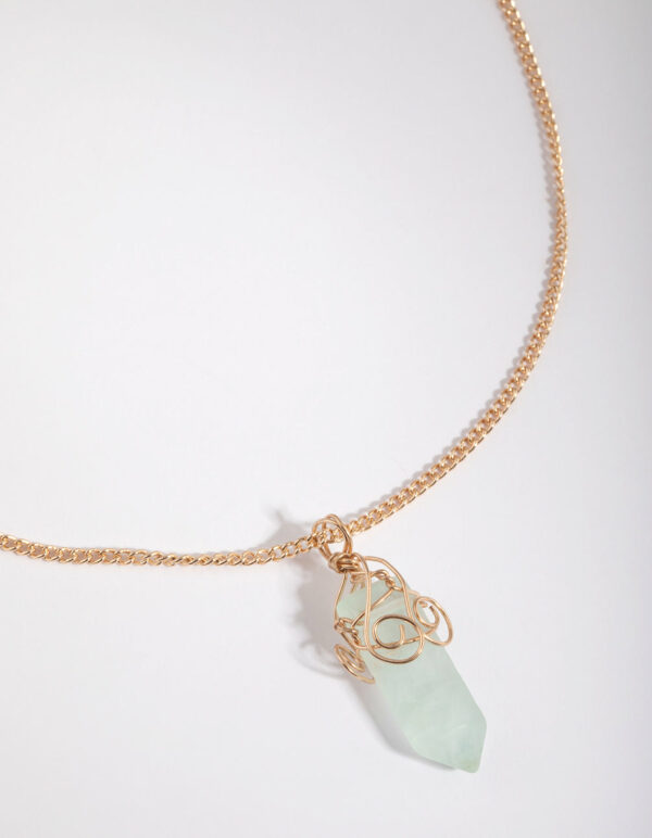 Green Fluorite Shard Necklace
