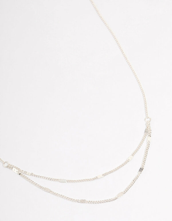 Clamped Cable Double Necklace