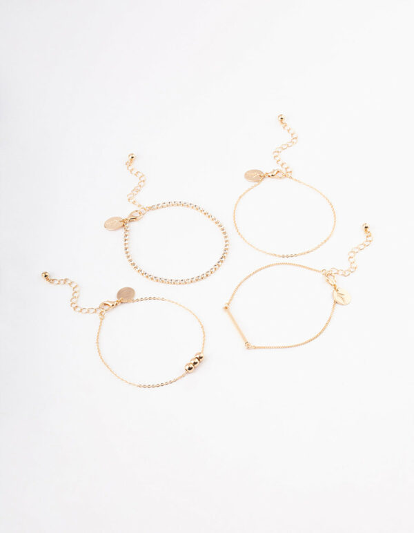 Ball Chain Bracelet 4-Pack