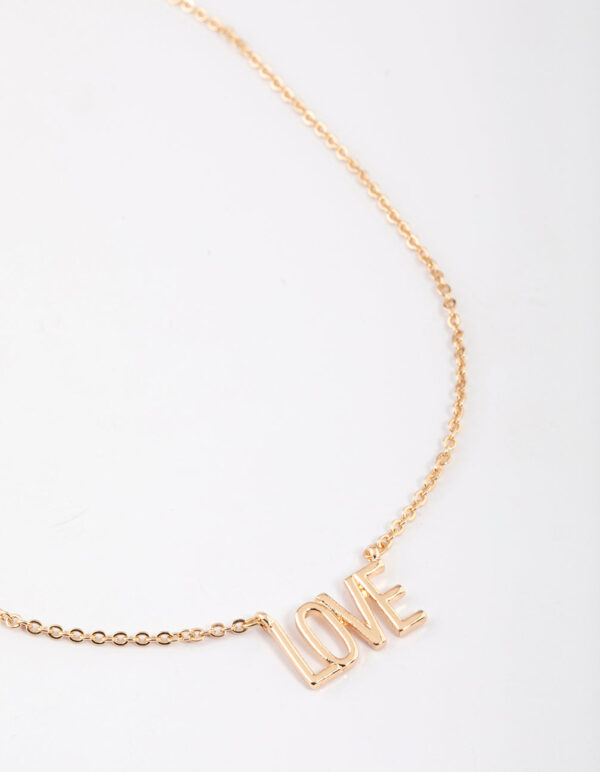 Black Letter Pendant Necklace