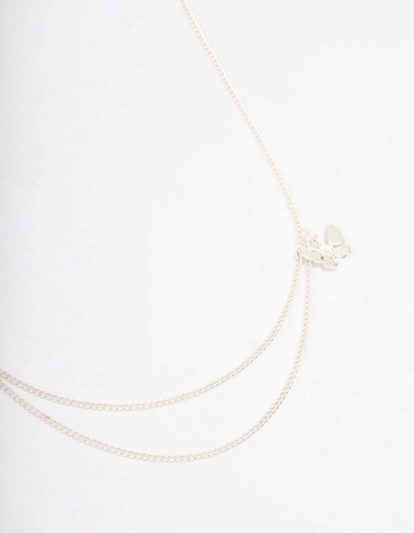 Double Chain Butterfly Necklace