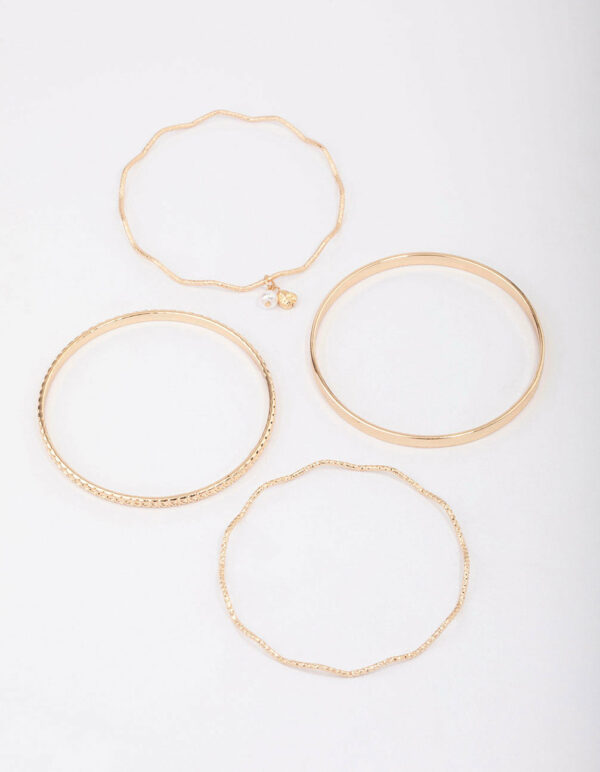 Wavy Bangle 4-Pack