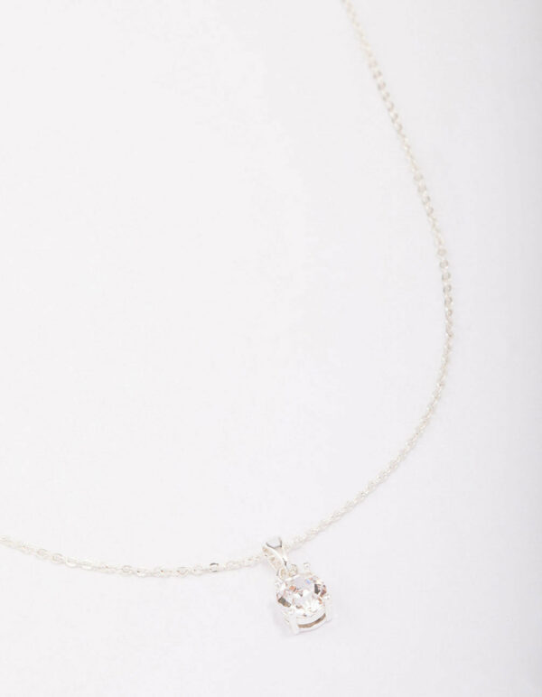 Crystal Solitaire Pendant Necklace