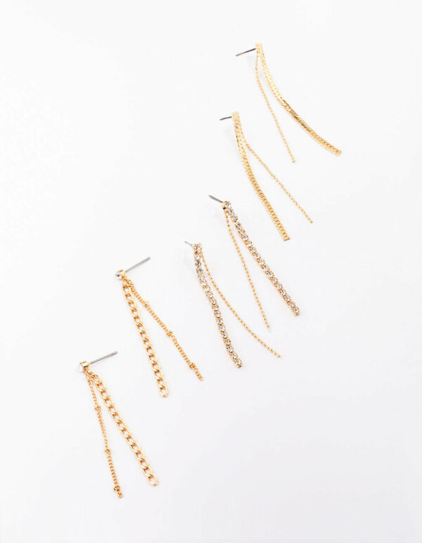 Chain Earring 3-Pack
