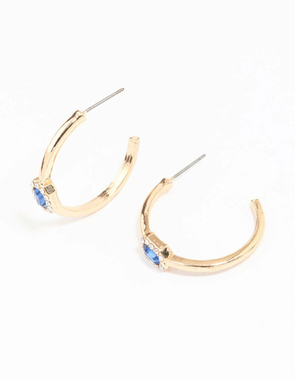 Oval Halo Hoop Earrings
