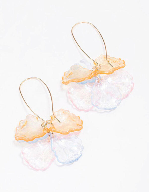 Acrylic Petal Hook Earrings