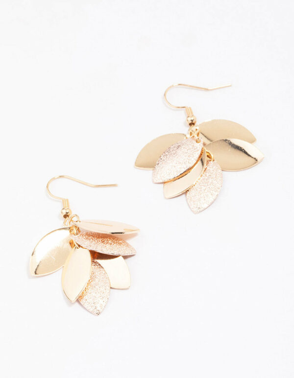 Textured Leaf Earrings