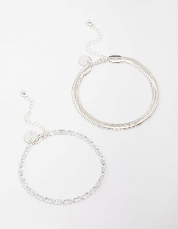 Snake Double Chain Bracelet Pack