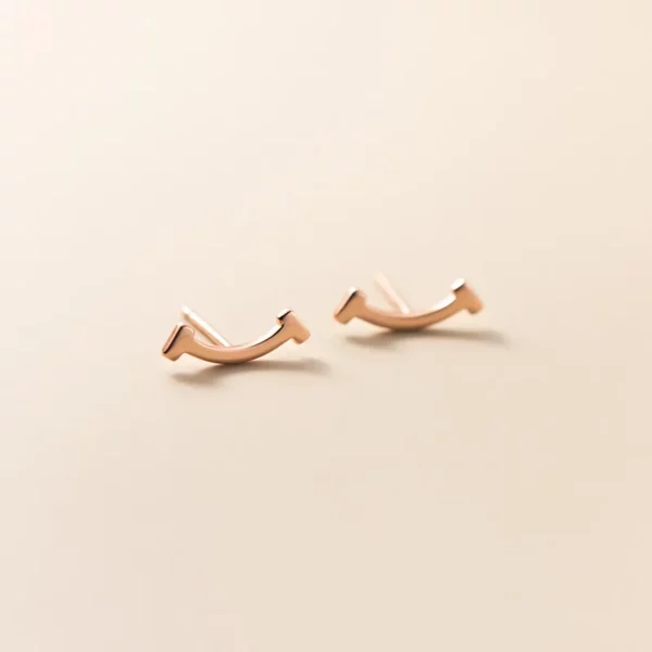 100% Pure  Sweet Smile Stud Earrings - Image 3