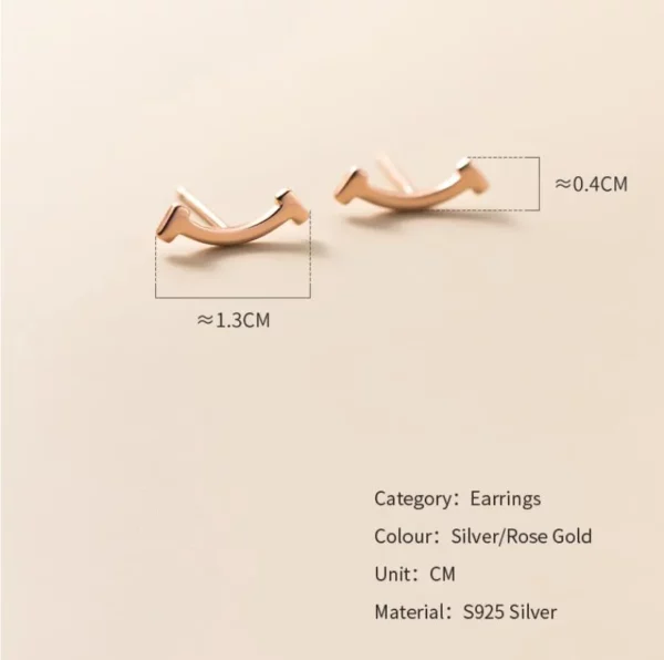 100% Pure  Sweet Smile Stud Earrings - Image 6