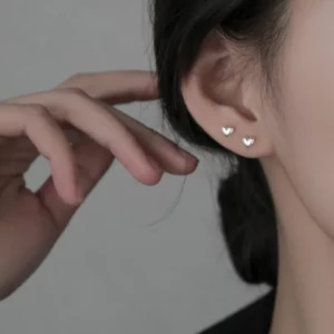 2024 New Silver Color Simple Small Butterfly Stud Earrings