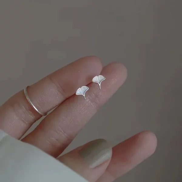 2024 New Silver Color Simple Small Butterfly Stud Earrings - Image 4