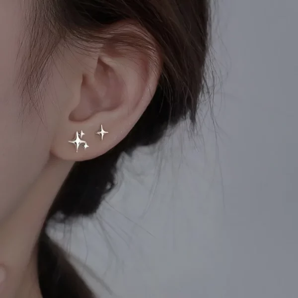 2024 New Silver Color Simple Small Butterfly Stud Earrings - Image 5