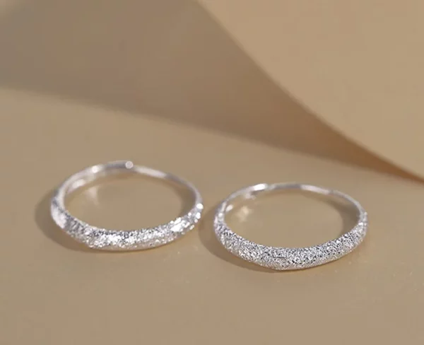 Silver Needle Piercing Circle Charm Hoop Earring For Women Girls Party Wedding Jewelry eh1089 - Image 4