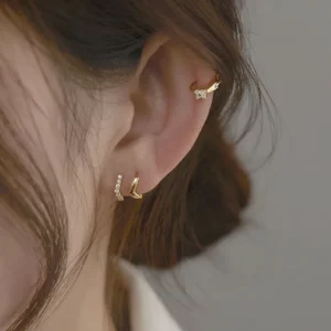 Earrings Female Earrings V-shaped Geometric  Earrings Simple Style Earrings Fashion Jewelry Party Gift