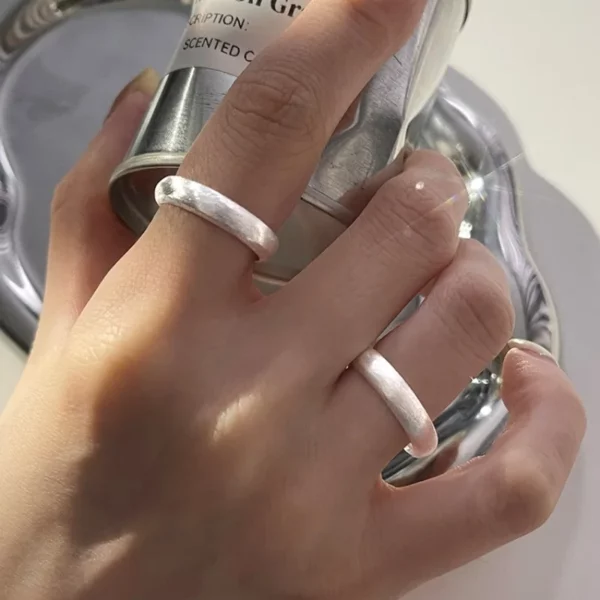 Irregular Bump Narrow Open Rings For Women Female Simple Retro Style Handmade Fine Jewelry - Image 2