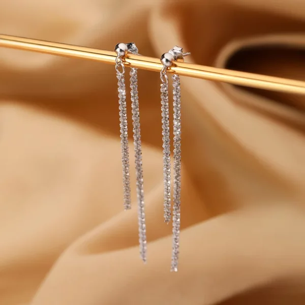 Sparkling Ear Line Long Tassel Earrings Multi-Function Earrings Temperament Jewelry Woman Banquet Gift - Image 5