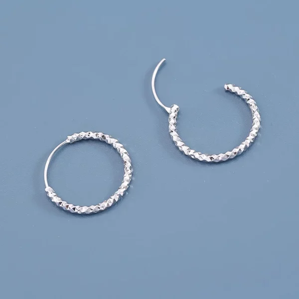 Twist Earrings Shiny Gypsophila Round Earrings Sweet Ear Buckles Ladies Temperament Jewelry Birthday Gifts - Image 4
