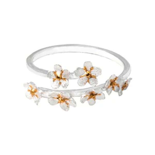 Fashion  Flower Ring Shining Charm Exquisite Flower Ring - Image 5