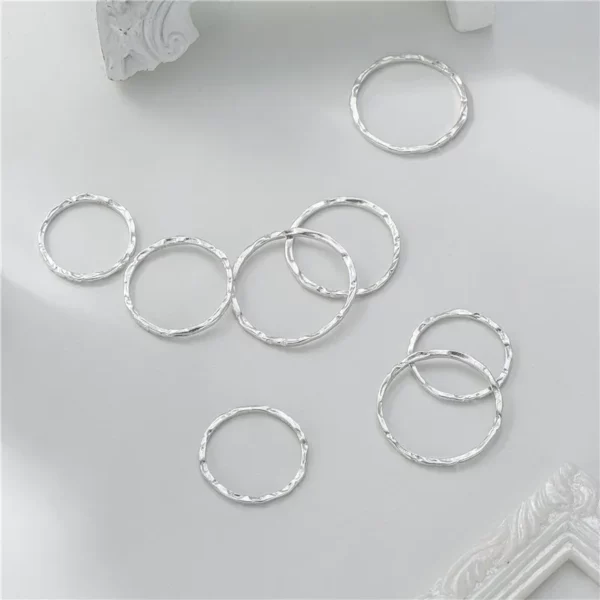 Fashion New  Shiny Ring Simple Stacked Rings Ladies Multifunctional Ring - Image 2