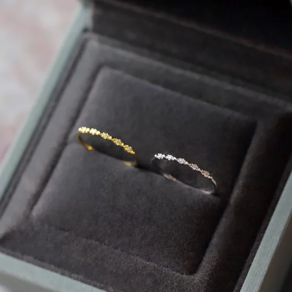 New Fashion Open Ring Shiny Zircon Adjustable Stacking Index Finger Tail Ring - Image 2