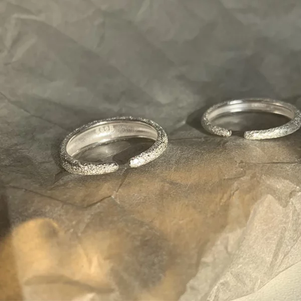 Shiny  Index Finger Open Ring Adjustable Frosted Sense Ring - Image 6