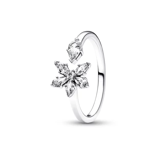 Simple Infinity Finger Ring For Women Sparkling Twisted Stackable Rings - Image 3