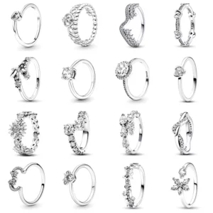 Simple Infinity Finger Ring For Women Sparkling Twisted Stackable Rings