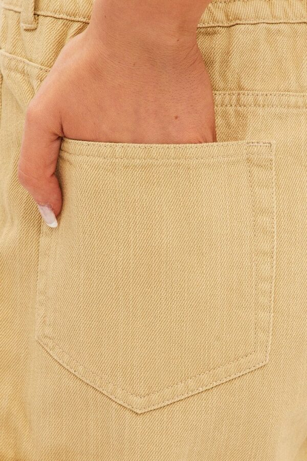 Beige Relaxed Shorts  High Rise - Image 6