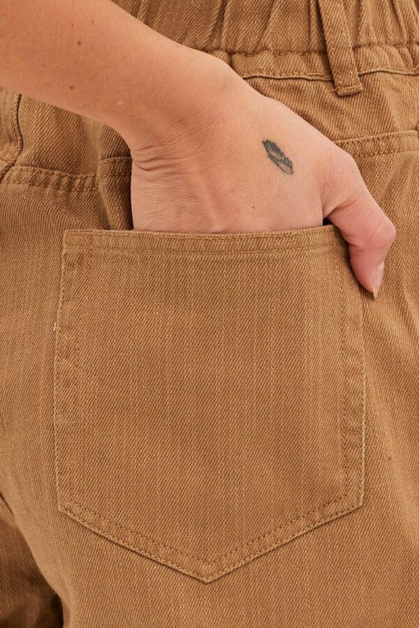 Brown Relaxed Shorts  High Rise - Image 6