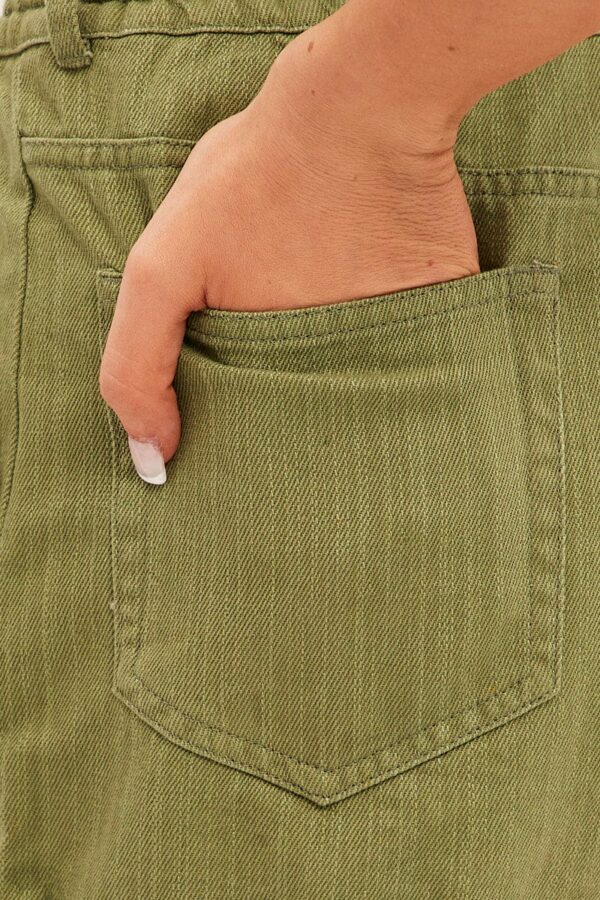 Green Relaxed Shorts  High Rise - Image 6