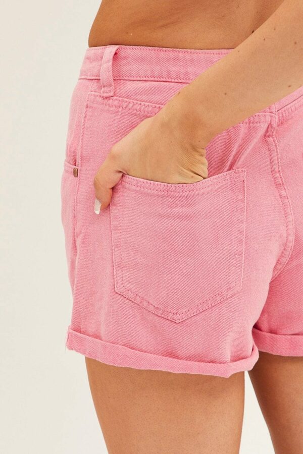 Pink Mid Rise Shorts Relaxed - Image 6