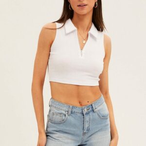 Blue Relaxed Denim Shorts Mid Rise