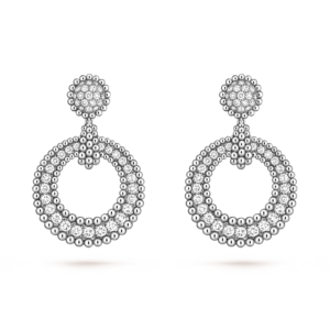 Boucles d’oreilles Perlée en diamants